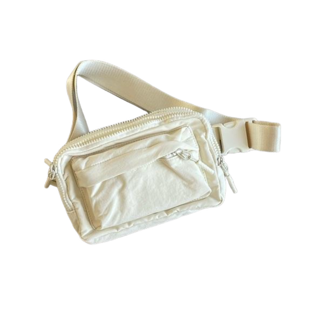 NWOT. Cream belt bag